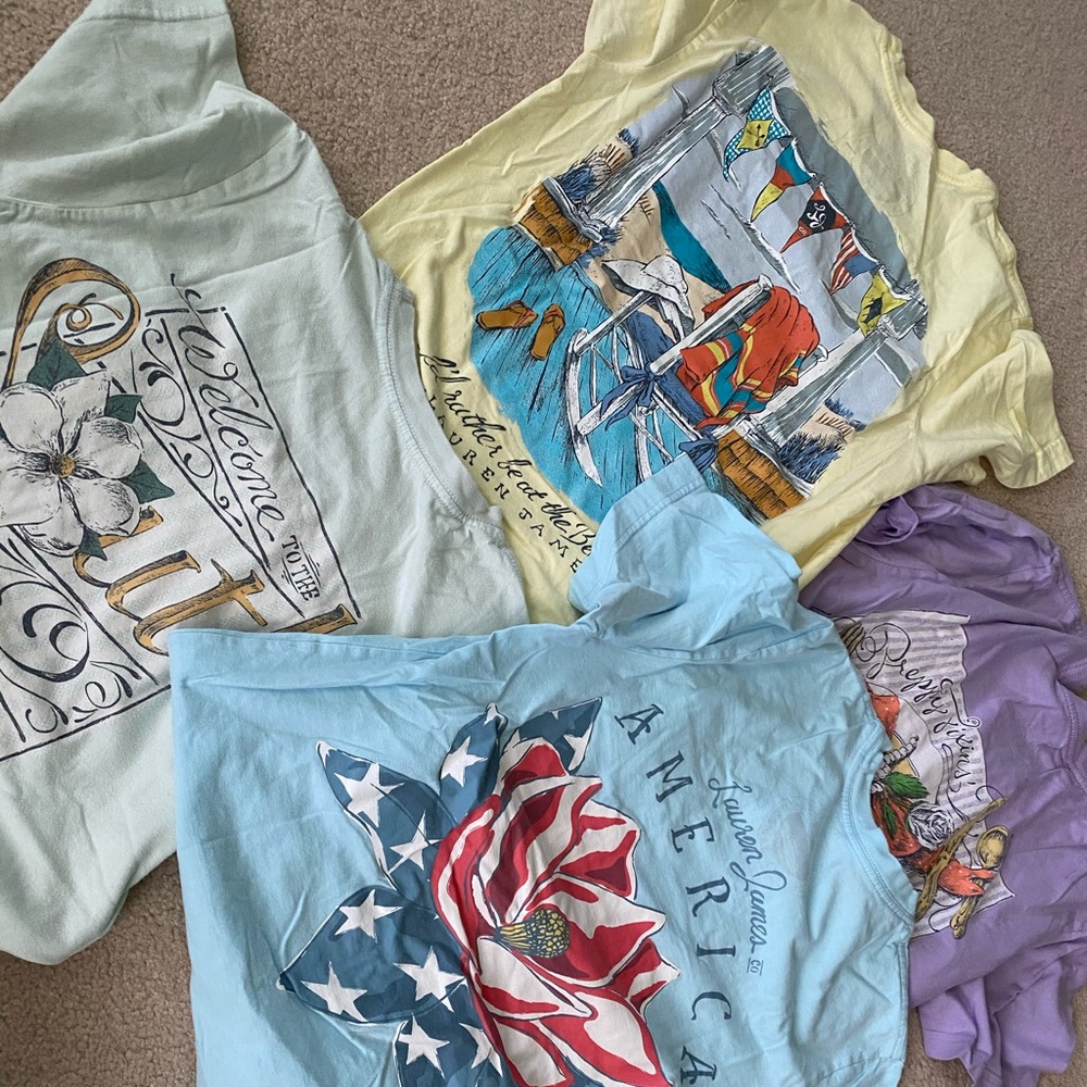Bundle of preppy Lauren James sweet tees